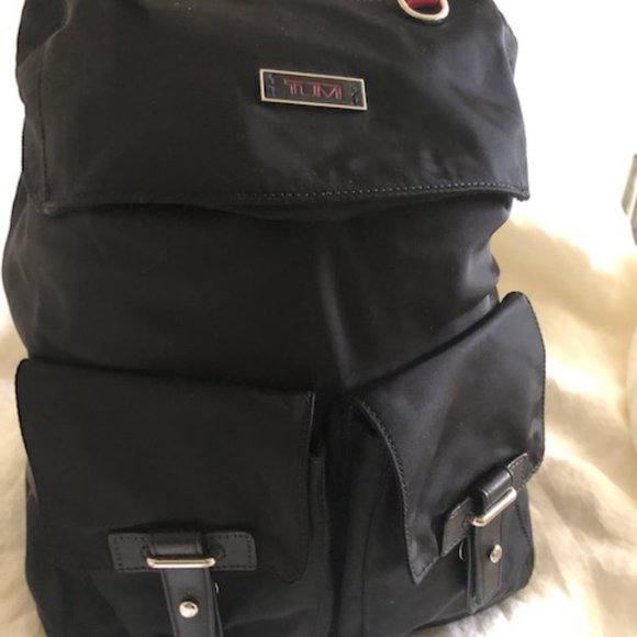 Tumi Voyager Nylon & Leather Backpack Black main image 11